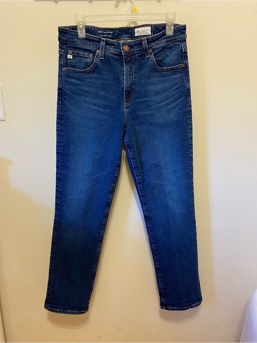 AG Jeans Saige High-Rise Straight jeans size 30 women’s dark wash